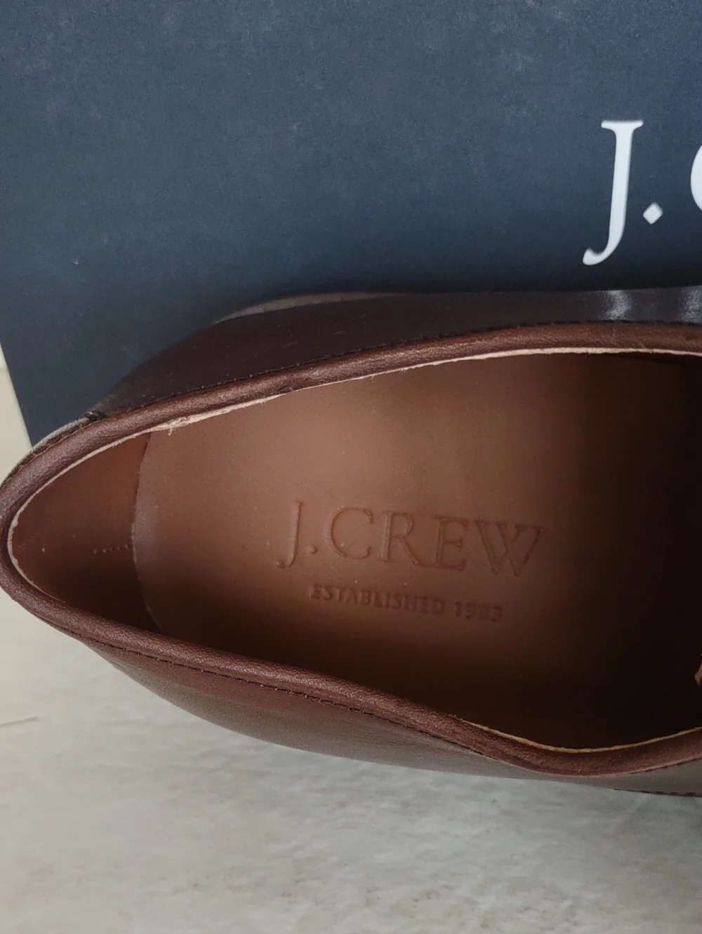 BRAND NEW J.CREW LEATHER LACE- UP